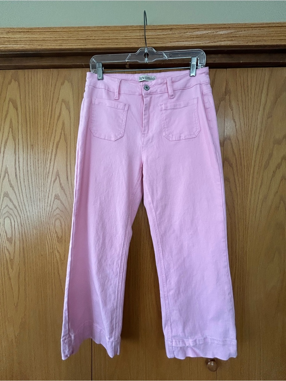 Women's Pink Wide-Leg Jeans